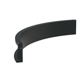 Keerwand aluminium 100  x 20 cm binnenbocht Keerwand aluminium 100  x 20 cm binnenbocht