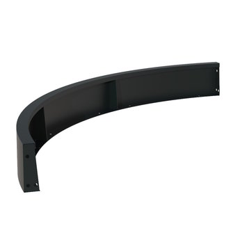 Keerwand aluminium 150  x 20 cm buitenbocht