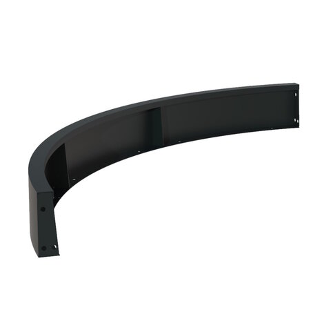 Keerwand aluminium 150  x 20 cm buitenbocht