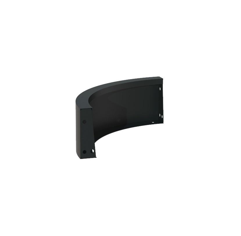 Keerwand aluminium 50 x 20 cm buitenbocht afbeelding