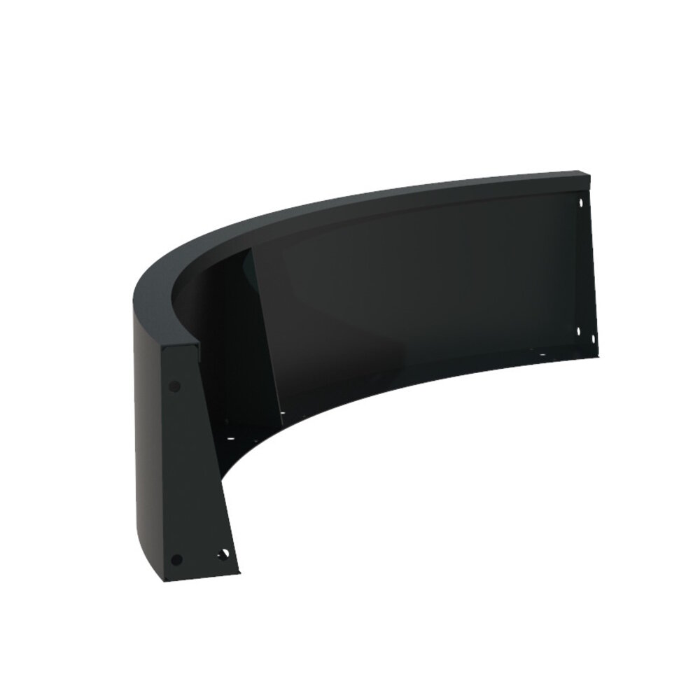 Keerwand aluminium 100 x 30 cm buitenbocht Keerwand aluminium 100 x 30 cm buitenbocht