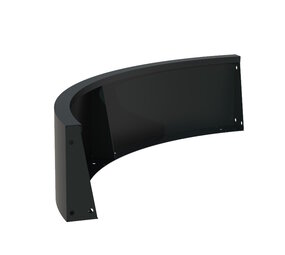 Keerwand aluminium 100 x 30 cm buitenbocht Keerwand aluminium 100 x 30 cm buitenbocht
