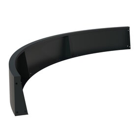 Keerwand aluminium 200 x 30 cm buitenbocht