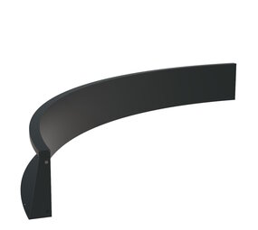 Keerwand aluminium 150 x 30 cm binnenbocht