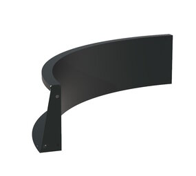 Keerwand aluminium 50 x 30 cm binnenbocht