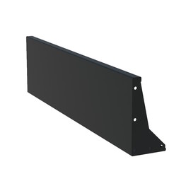 Keerwand aluminium 150 x 40 cm recht