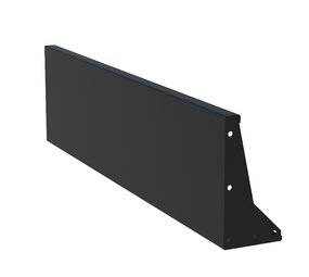 Keerwand aluminium 150 x 40 cm recht