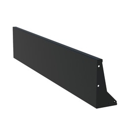 Keerwand aluminium 200 x 40 cm recht