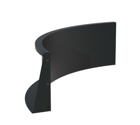 Keerwand aluminium 100 x 40 cm binnenbocht