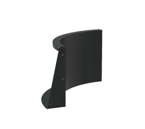 Keerwand aluminium 50 x 40 cm binnenbocht