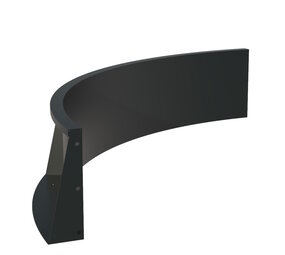 Keerwand aluminium 150 x 40 cm binnenbocht Keerwand aluminium 150 x 40 cm binnenbocht