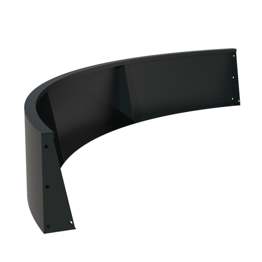 Keerwand aluminium 200 x 40 cm buitenbocht Keerwand aluminium 200 x 40 cm buitenbocht