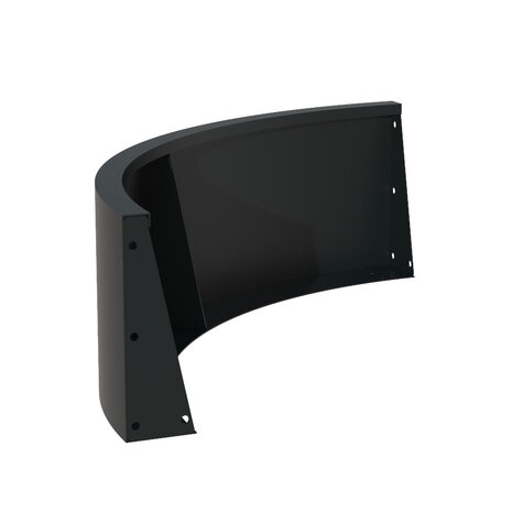 Keerwand aluminium 100 x 40 cm buitenbocht Keerwand aluminium 100 x 40 cm buitenbocht