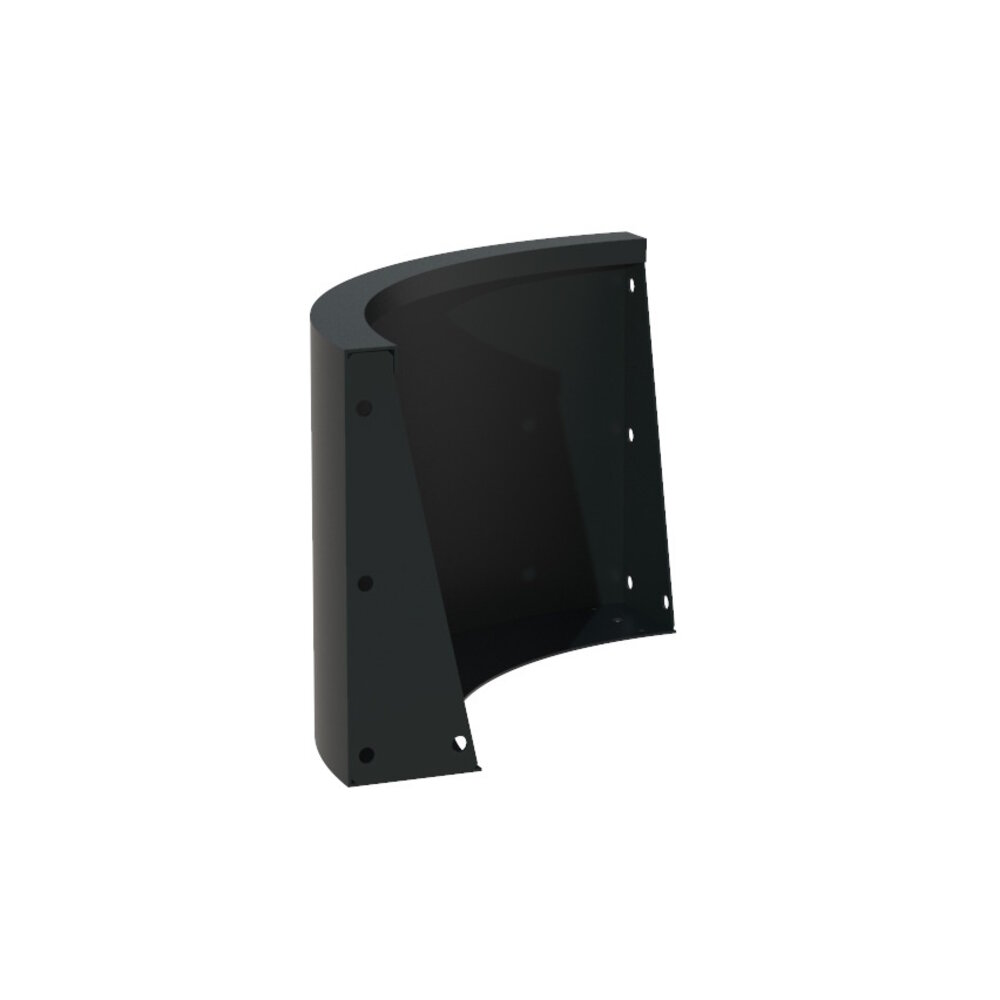 Keerwand aluminium 50 x 40 cm buitenbocht Keerwand aluminium 50 x 40 cm buitenbocht