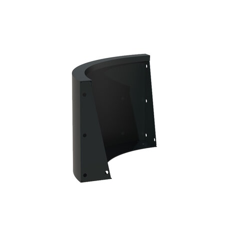 Keerwand aluminium 50 x 40 cm buitenbocht Keerwand aluminium 50 x 40 cm buitenbocht