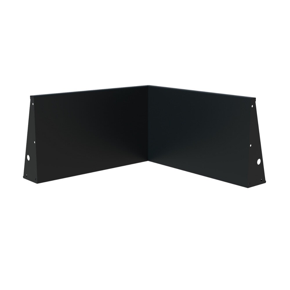 Keerwand aluminium 100 x 100 x 60 cm binnenhoek