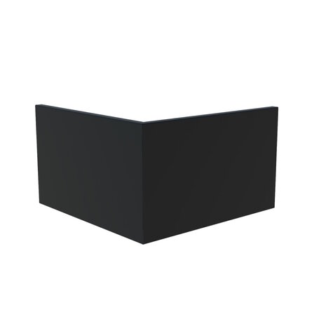 Keerwand aluminium 100 x 100 x 60 cm buitenhoek Keerwand aluminium 100 x 100 x 60 cm buitenhoek