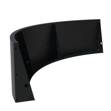 Keerwand aluminium 200 x 60 cm buitenbocht Keerwand aluminium 200 x 60 cm buitenbocht