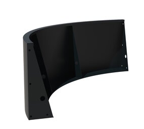 Keerwand aluminium 150 x 60 cm buitenbocht