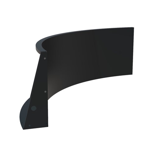 Keerwand aluminium 150 x 60 cm binnenbocht Keerwand aluminium 150 x 60 cm binnenbocht