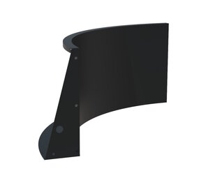 Keerwand aluminium 100 x 60 cm binnenbocht