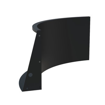 Keerwand aluminium 100 x 60 cm binnenbocht