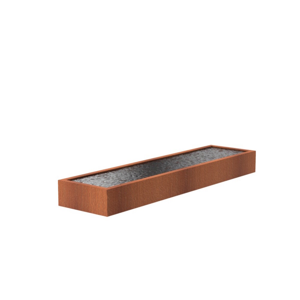 Vijver cortenstaal 400 x 100 x 40 cm