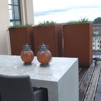 Cortenstaal bloembakken