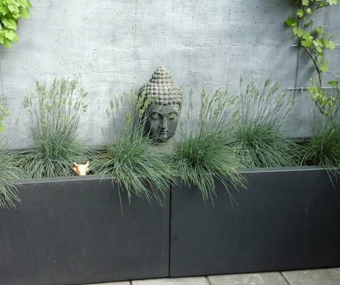 Buxus polyester 50x50x80 cm plantenbak Buxus polyester 50x50x80 cm plantenbak