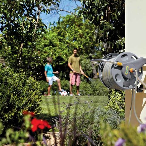 Hozelock 60 m 2-in-1 slanghaspel met 50 m slang Hozelock 60 m 2-in-1 slanghaspel met 50 m slang