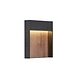 FLATT  Antraciet / bruin wandlamp FLATT  Antraciet / bruin wandlamp