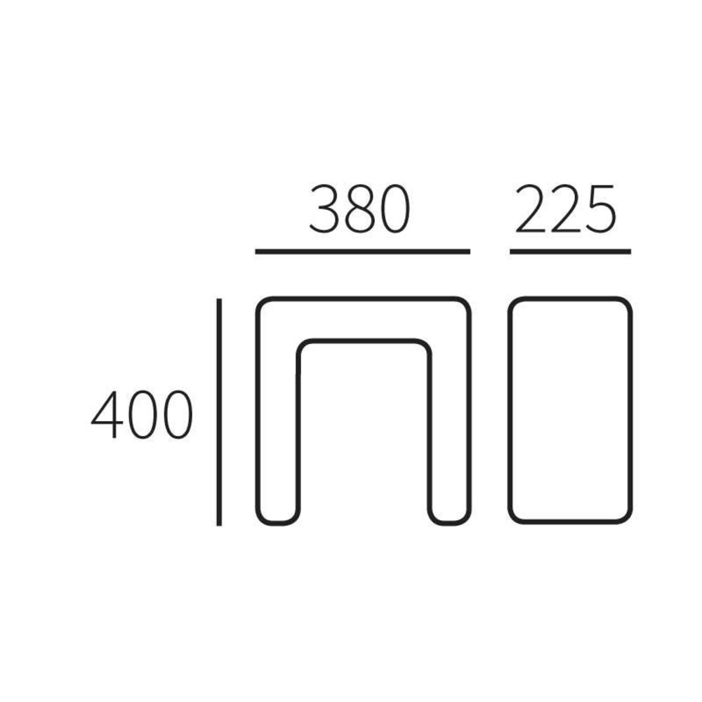 Allux 8002 brievenbusvoet ZWART