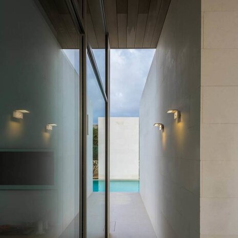 SLV ANGOLUX  wit wandlamp met sensor