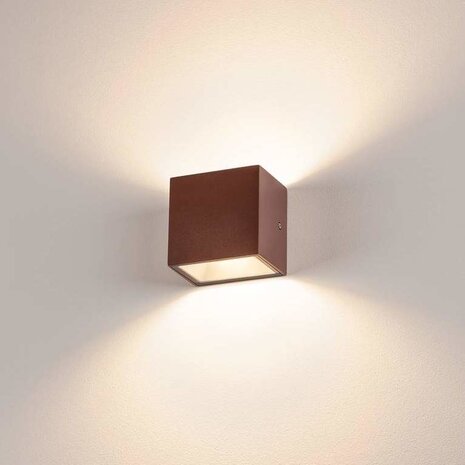 SLV Sitra CUBE LED ROESTKLEUR wandlamp SLV Sitra CUBE LED ROESTKLEUR wandlamp