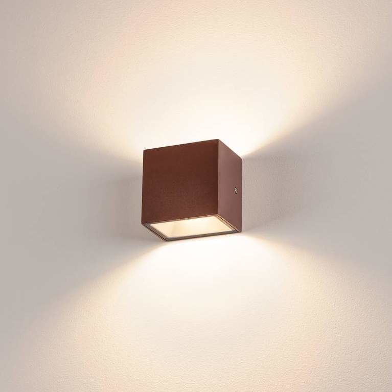 SLV Sitra CUBE LED ROESTKLEUR wandlamp