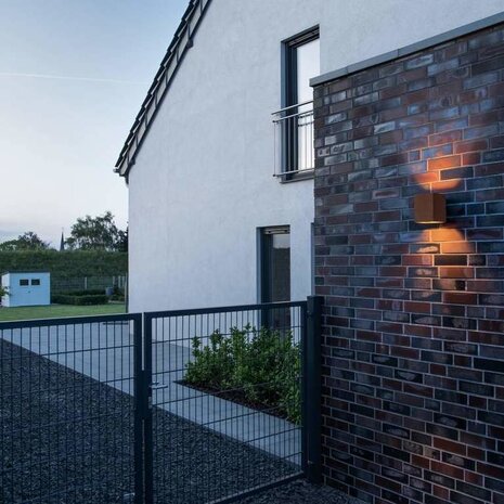 SLV Rusty® UP/DOWN vierkant wandlamp SLV Rusty® UP/DOWN vierkant wandlamp