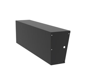 Keerwand + zitrand aluminium 200 x 60 cm recht