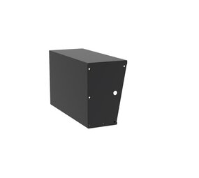 Keerwand + zitrand aluminium 100 x 60 cm recht