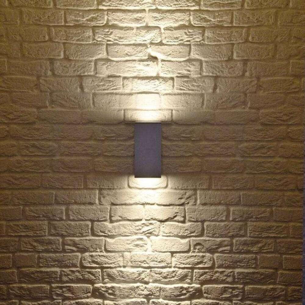 SLV BIG THEO Up/Down grijs wandlamp
