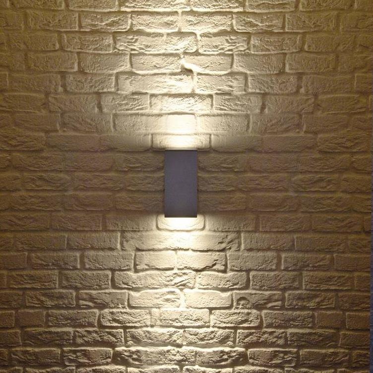 SLV BIG THEO Up/Down grijs wandlamp