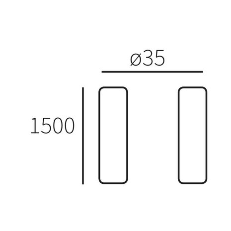 Allux 1005 Losse palen statief RVS ROND Allux 1005 Losse palen statief RVS ROND