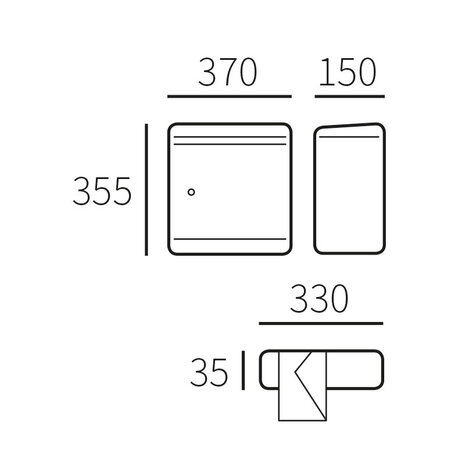 Allux 400 Zwart brievenbus