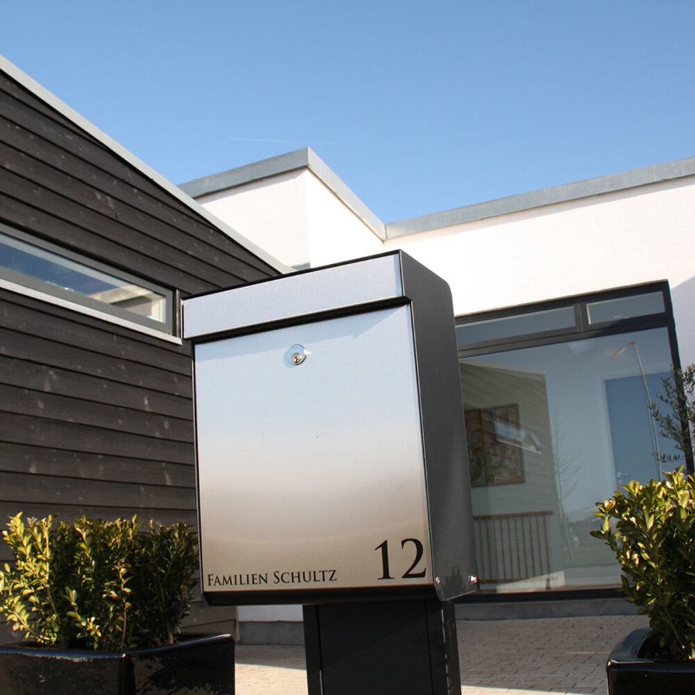 Allux Grundform Zwart / RVS brievenbus Allux Grundform Zwart / RVS brievenbus