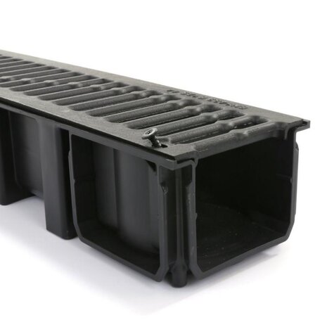 Nicoll lijngoot Connecto 100 + gietijzer rooster B125, 100 x 9.8 cm