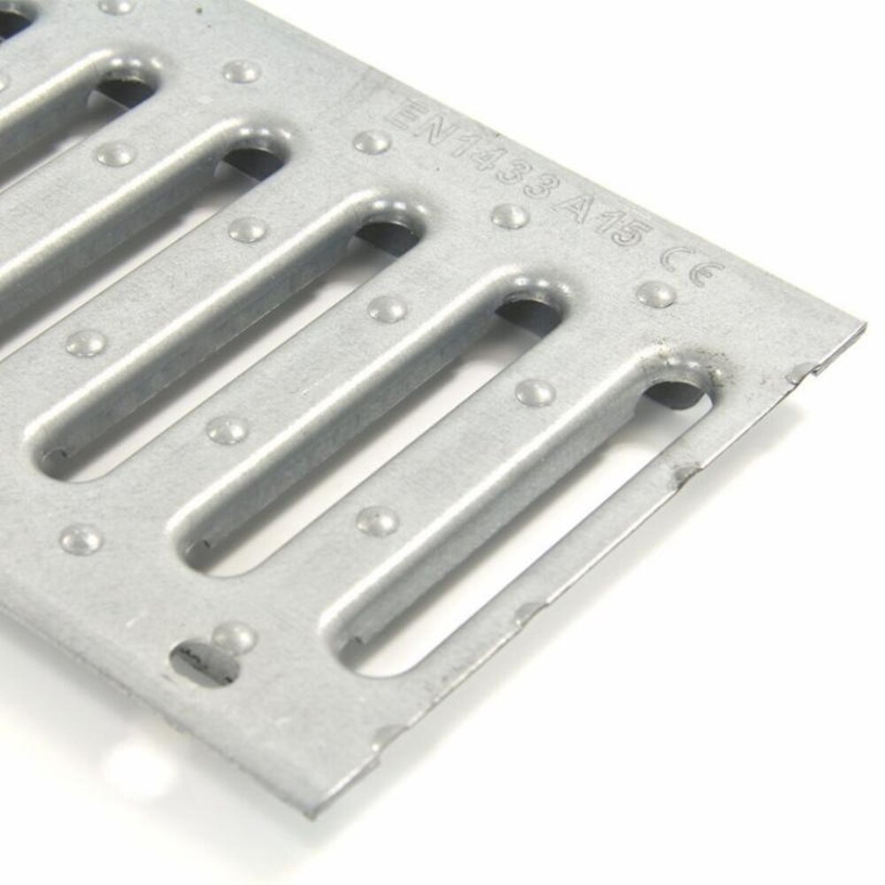 Nicoll gegalvaniseerd sleufrooster t.b.v. lijngoot, type Connecto 100 Nicoll gegalvaniseerd sleufrooster t.b.v. lijngoot, type Connecto 100