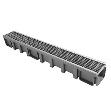 Nicoll lijngoot Connecto 100 + gegalvaniseerd maasrooster B125, 100 x 11.5 cm Nicoll lijngoot Connecto 100 + gegalvaniseerd maasrooster B125, 100 x 11.5 cm