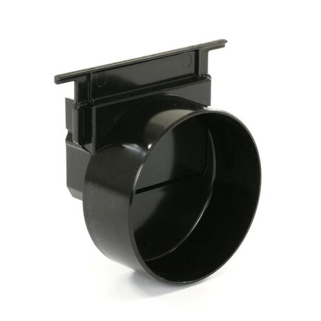 Nicoll eindkap, Connecto 100, uitlaat 110 mm opleg, zwart, voor art.nr. 254299 en 254338