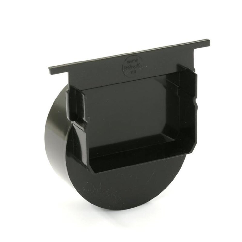 Nicoll eindkap, Connecto 100, uitlaat 110 mm opleg, zwart, voor art.nr. 254299 en 254338