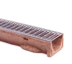 Anrin lijngoot, polyesterbeton SELF-ECO 100 cm, gegalvaniseerd sleufrooster Anrin lijngoot, polyesterbeton SELF-ECO 100 cm, gegalvaniseerd sleufrooster