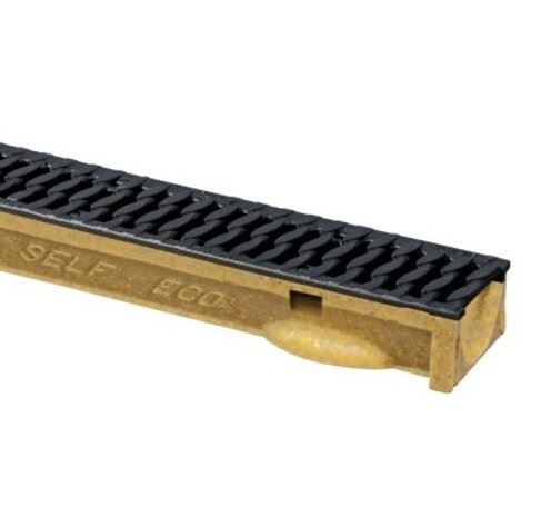 Anrin lijngoot, polyesterbeton SELF-ECO 50 cm, gietijzer sleufrooster Anrin lijngoot, polyesterbeton SELF-ECO 50 cm, gietijzer sleufrooster
